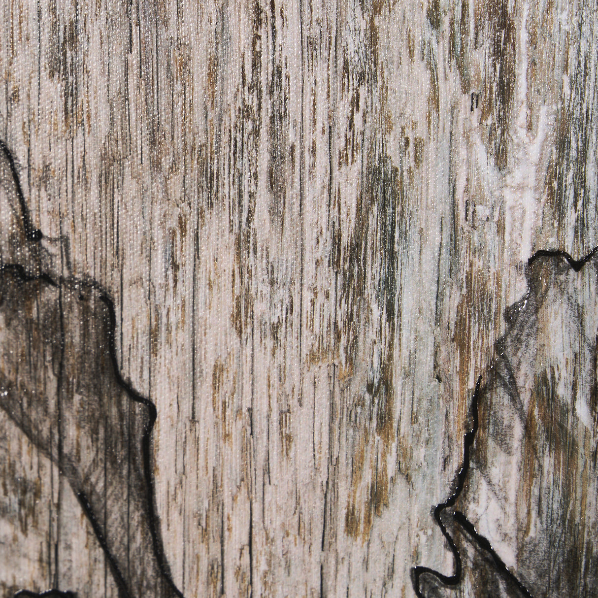 Wood Grain Sea Plant I by Mercana Studio a Hand Embellished Textured Framed Art Print from Mercana - Luna Furniture