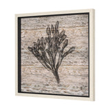Wood Grain Sea Plant II by Mercana Studio a Hand Embellished Textured Framed Art Print from Mercana - Luna Furniture