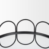 Lenore Round Metal/Mirror Tray Black (Set of 2) from Mercana - Luna Furniture