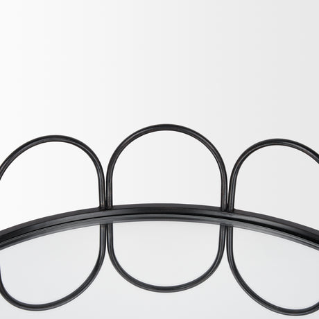 Lenore Round Metal/Mirror Tray Black (Set of 2) from Mercana - Luna Furniture