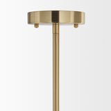 Cybill Brushed Brass w/ White Metal Shade 1-Light Wall Pendant from Mercana - Luna Furniture