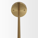 Cybill Brushed Brass w/ White Metal Shade 1-Light Wall Pendant from Mercana - Luna Furniture