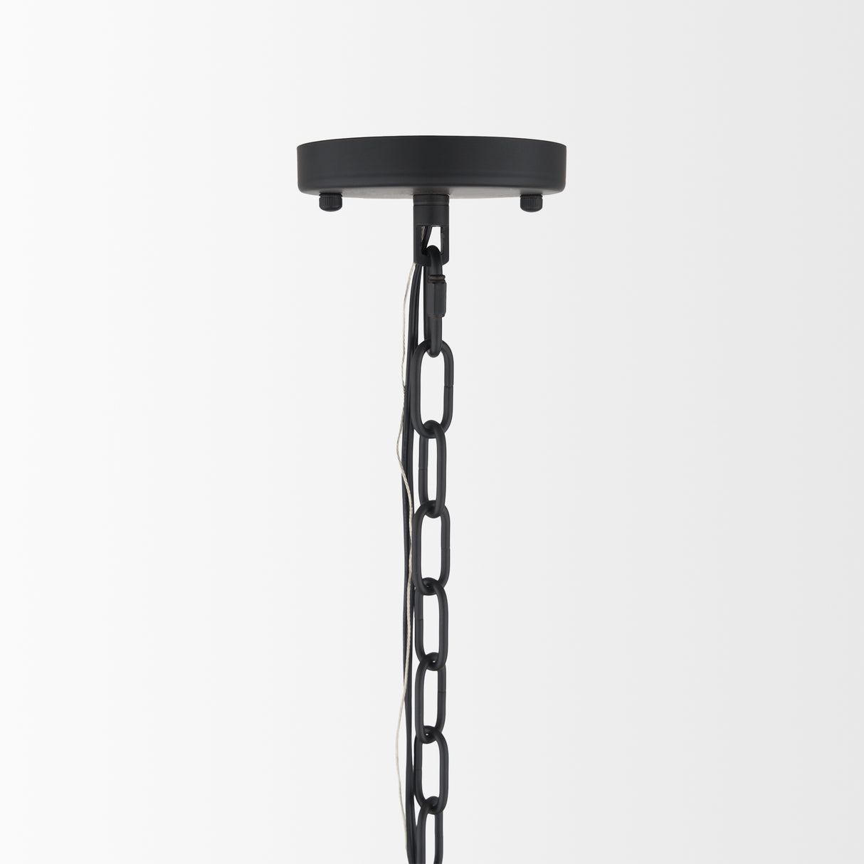 Barbara Matte Black Metal w/ Frosted Glass Globes 11-Light Chandelier from Mercana - Luna Furniture