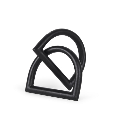 Locke Small Matte Black Metal Decorative Object from Mercana - Luna Furniture
