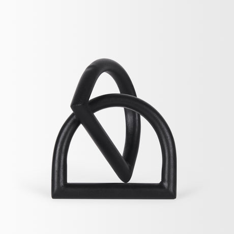 Locke Small Matte Black Metal Decorative Object from Mercana - Luna Furniture