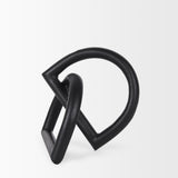 Locke Small Matte Black Metal Decorative Object