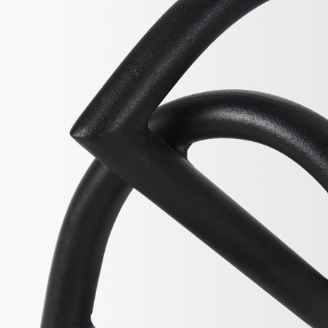 Locke Small Matte Black Metal Decorative Object from Mercana - Luna Furniture