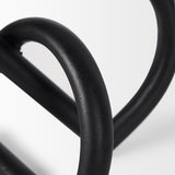 Locke Small Matte Black Metal Decorative Object