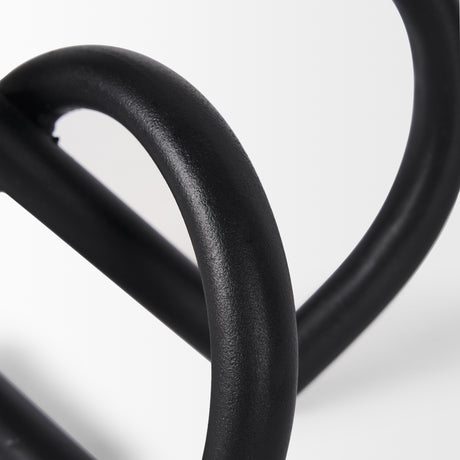 Locke Small Matte Black Metal Decorative Object from Mercana - Luna Furniture