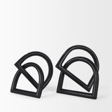 Locke Small Matte Black Metal Decorative Object
