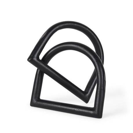 Locke Large Matte Black Metal Decorative Object from Mercana - Luna Furniture