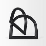 Locke Large Matte Black Metal Decorative Object from Mercana - Luna Furniture