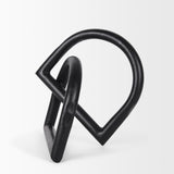 Locke Large Matte Black Metal Decorative Object from Mercana - Luna Furniture