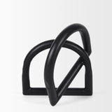 Locke Large Matte Black Metal Decorative Object from Mercana - Luna Furniture