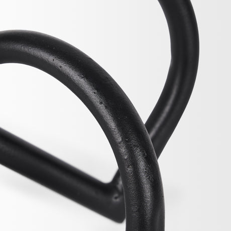 Locke Large Matte Black Metal Decorative Object from Mercana - Luna Furniture