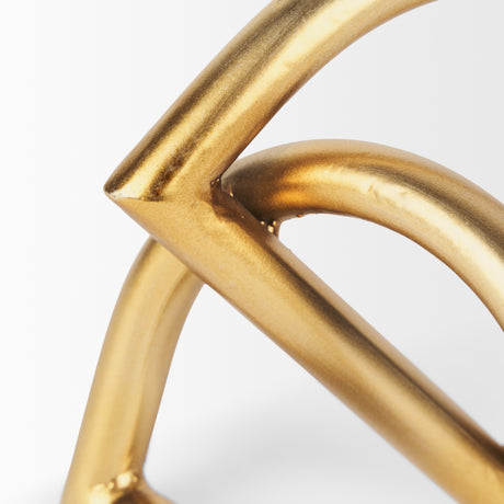 Locke Small Matte Gold Metal Decorative Object from Mercana - Luna Furniture