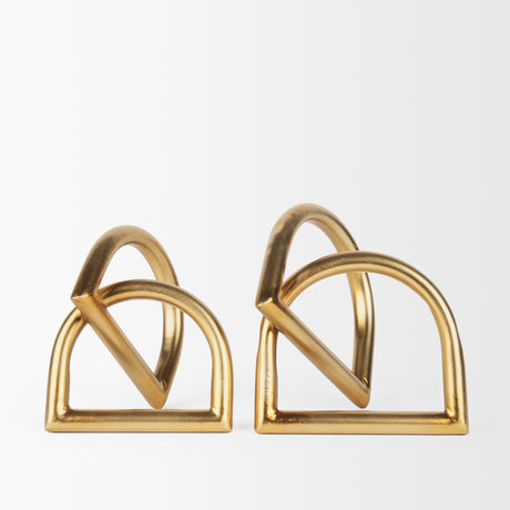 Locke Small Matte Gold Metal Decorative Object from Mercana - Luna Furniture