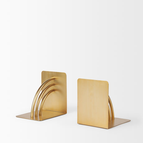 Hope Gold Metal Bookends from Mercana - Luna Furniture