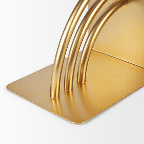 Hope Gold Metal Bookends from Mercana - Luna Furniture