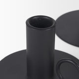 Noir Matte Black Metal Candle Holders (Set of 3) from Mercana - Luna Furniture
