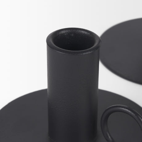 Noir Matte Black Metal Candle Holders (Set of 3) from Mercana - Luna Furniture