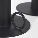 Noir Matte Black Metal Candle Holders (Set of 3) from Mercana - Luna Furniture