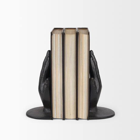Praying Hands Bronze Cast Iron Book Ends from Mercana - Luna Furniture