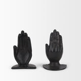 Praying Hands Bronze Cast Iron Book Ends from Mercana - Luna Furniture