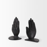 Praying Hands Bronze Cast Iron Book Ends from Mercana - Luna Furniture