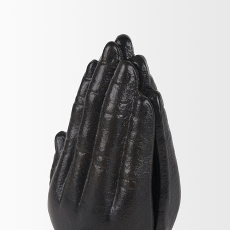 Praying Hands Bronze Cast Iron Book Ends from Mercana - Luna Furniture