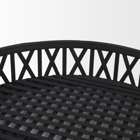 Thea Matte Black Wicker Trays (Set of 2) from Mercana - Luna Furniture