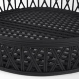 Thea Matte Black Wicker Trays (Set of 2) from Mercana - Luna Furniture