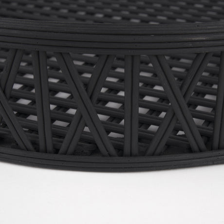 Thea Matte Black Wicker Trays (Set of 2) from Mercana - Luna Furniture