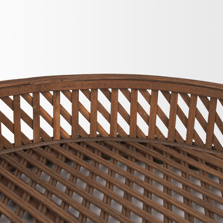 Thala Medium Brown Round Wicker Tray (Set of 2) from Mercana - Luna Furniture