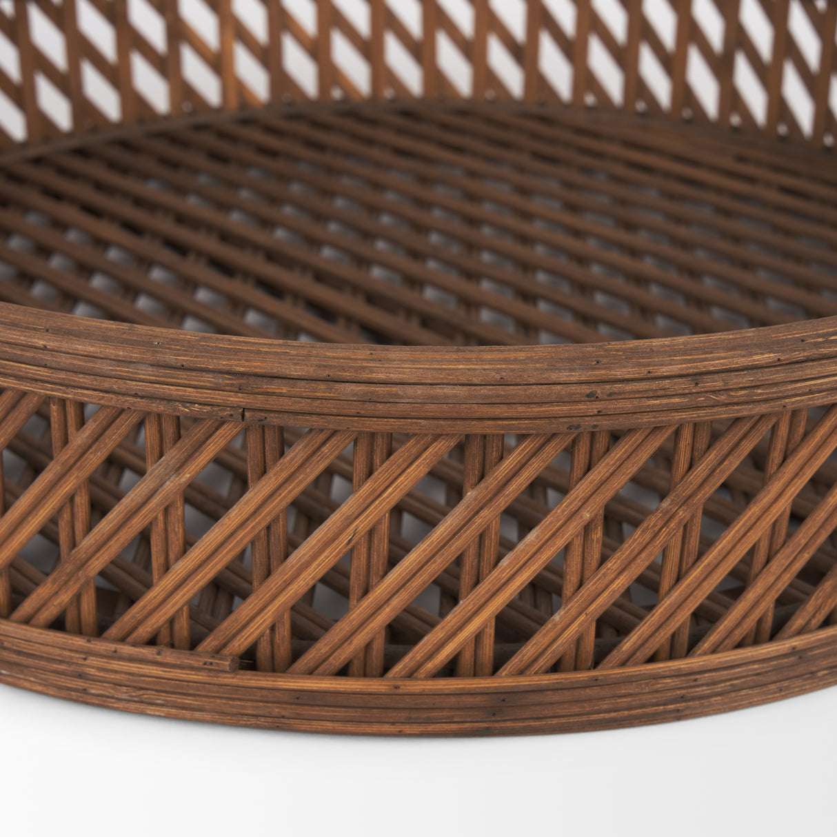 Thala Medium Brown Round Wicker Tray (Set of 2) from Mercana - Luna Furniture