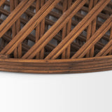 Thala Medium Brown Round Wicker Tray (Set of 2) from Mercana - Luna Furniture
