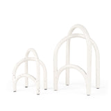 Springe White & Gray Speckled Arch Decorative Object (Set of 2) from Mercana - Luna Furniture