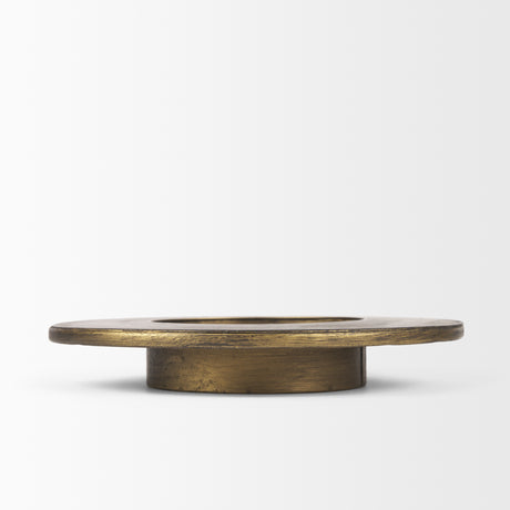 Vivian Gold Metal and Glass Hurricane Candle Holder (Set of 2) from Mercana - Luna Furniture