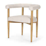 Arden Dining Chair w/ Medium Brown Wood and Cream Twill Fabric from Mercana - Luna Furniture