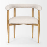 Arden Dining Chair w/ Medium Brown Wood and Cream Twill Fabric from Mercana - Luna Furniture