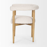 Arden Dining Chair w/ Medium Brown Wood and Cream Twill Fabric from Mercana - Luna Furniture