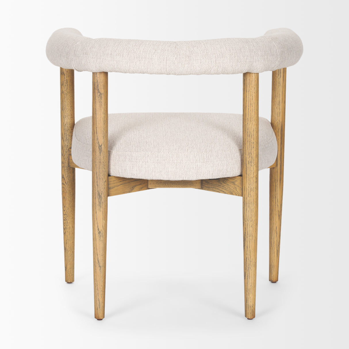 Arden Dining Chair w/ Medium Brown Wood and Cream Twill Fabric from Mercana - Luna Furniture