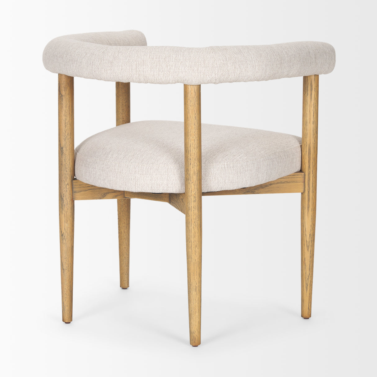 Arden Dining Chair w/ Medium Brown Wood and Cream Twill Fabric from Mercana - Luna Furniture
