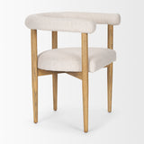 Arden Dining Chair w/ Medium Brown Wood and Cream Twill Fabric from Mercana - Luna Furniture