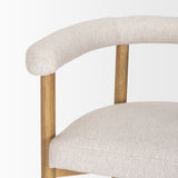 Arden Dining Chair w/ Medium Brown Wood and Cream Twill Fabric from Mercana - Luna Furniture