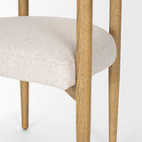 Arden Dining Chair w/ Medium Brown Wood and Cream Twill Fabric from Mercana - Luna Furniture