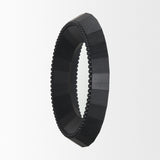 Ranela Black Beaded Wooden Wall Mirror from Mercana - Luna Furniture