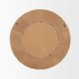 Ranela Black Beaded Wooden Wall Mirror from Mercana - Luna Furniture