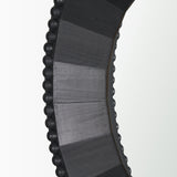Ranela Black Beaded Wooden Wall Mirror from Mercana - Luna Furniture