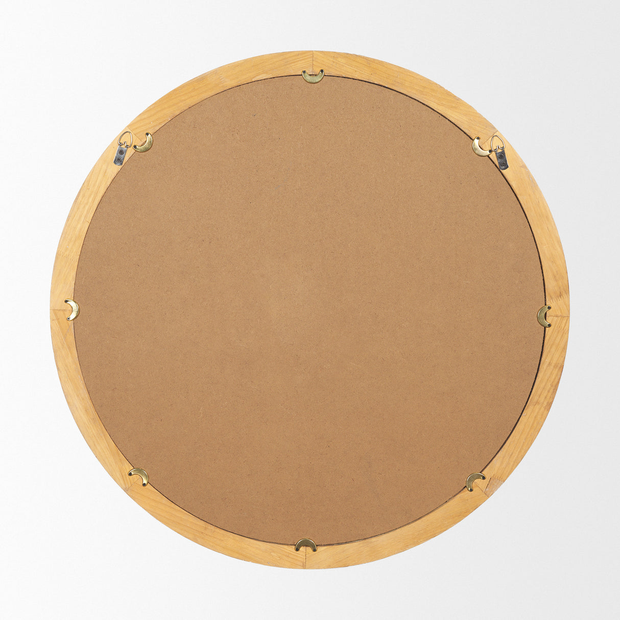 Roan Light Brown Wood Beaded Wall Mirror from Mercana - Luna Furniture